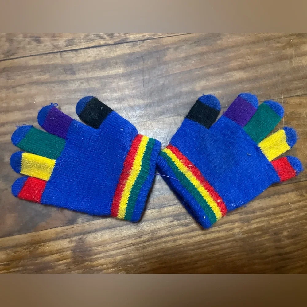 Toddler Knit Stretch Colorful Number Gloves cute comfy cozy unisex